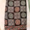 ajrak mirror work saree